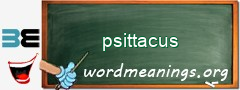 WordMeaning blackboard for psittacus